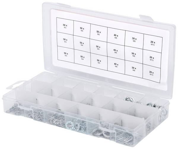 KS Tools 9700240 970.0240 Tandveerring  M4, M5, M6, M8, M10, M12 DIN 127     1 stuk(s)