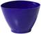 Een blauwe plastic kom met een gladde oppervlakte.