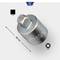 Metalen voetadapter, 1/4 inch naar 3/8 inch, lengte 28 mm, met gravures op het oppervlak.