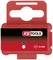 Rood kunststof etui van KS Tools, toont verpakking voor 5 reservemessen, 25 mm.