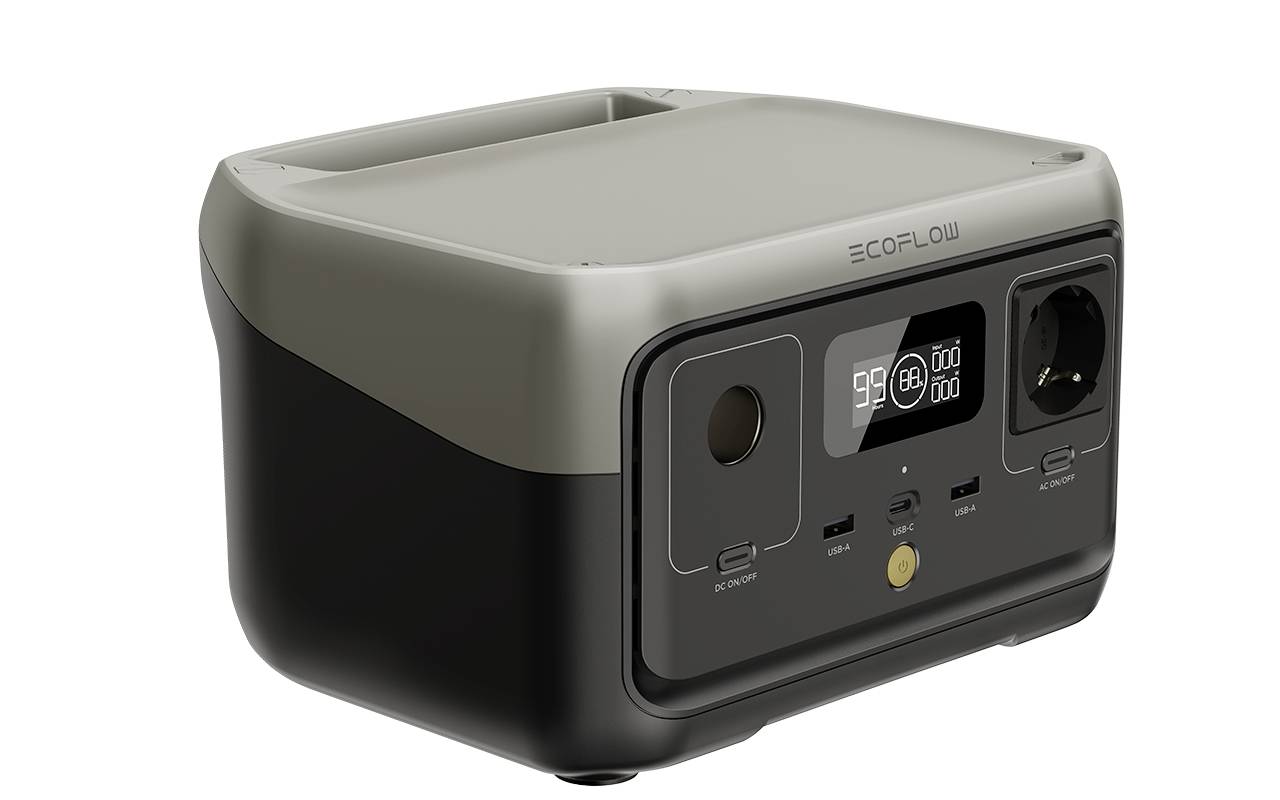 ECOFLOW River 2 Powerstation LiFePO4 Zwart Met laadregelaar