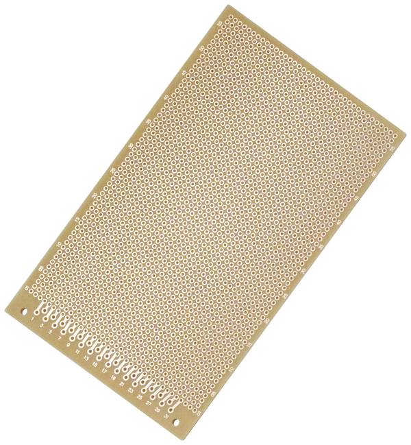 Quadrios 1906SA043 Printplaat  Hardpapier (l x b) 16 cm x 10 cm 35 µm Rastermaat 2.54 mm Inhoud 1 stuk(s)