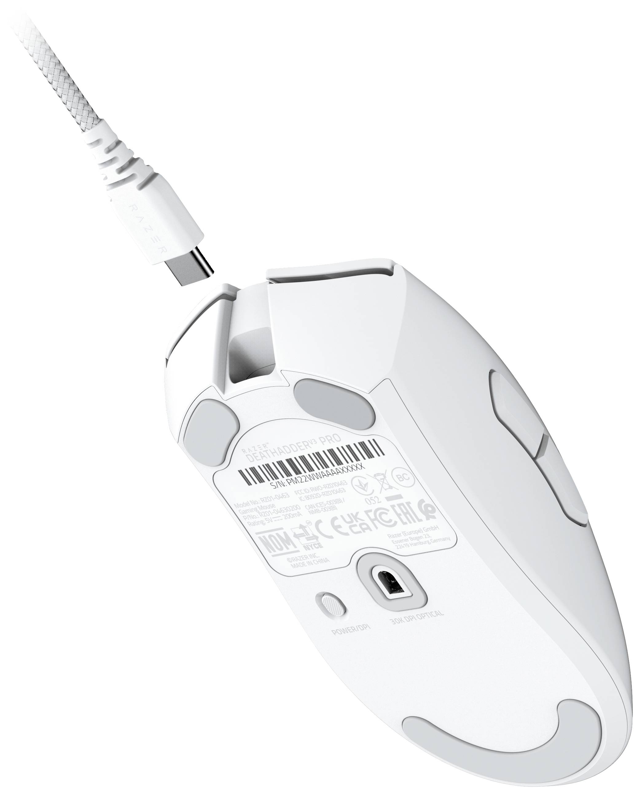 Razer DeathAdder V3 Pro Gaming Mouse - White-5