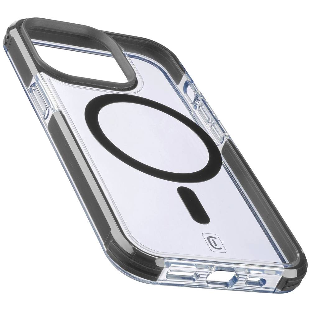 Cellularline Strong Guard Mag Case Backcover Apple iPhone 14 Pro Transparant, Zwart MagSafe compatible