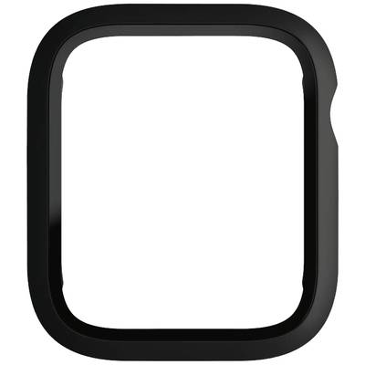 Een zwart, rechthoekig frame met afgeronde hoeken en een glanzende oppervlakte.