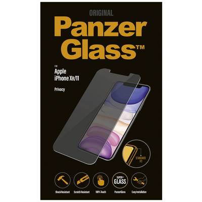 Displaybeschermfolie 'Panzer Glass' voor Apple iPhone XR/11. Eigenschappen: schokbestendig, krasbestendig, 100% touch, eenvoudige installatie.