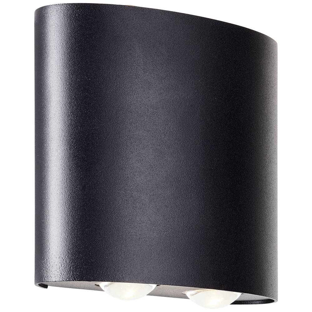 Brilliant LED buiten wandlamp Tursdale zand zwart, aluminium/kunststof, 4x geïntegreerde LED's, 14 W , (lichtstroom: 1400lm, lichtkleur: 3000K)