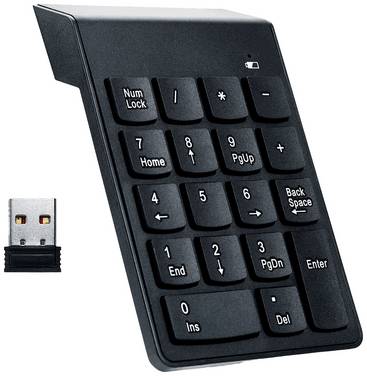 GEMBIRD KPD-W-02 Keypad: computer; black; USB A; wireless,numeric - 1 stuk