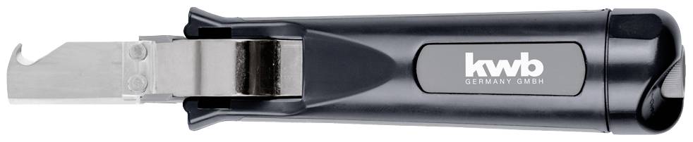 Een grijze profielcilindertrekker met zwarte handgreep, merk 'kwb Germany GmbH', gebruikt voor het verwijderen van slotcilinders.