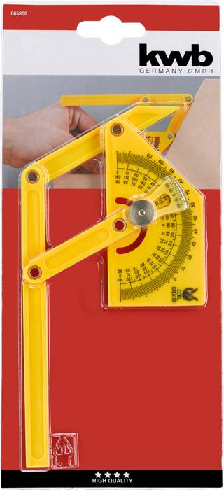 'Kwb GERMANY GMBH Hoekijzer in gele verpakking.'<br><br>Note: I translated the technical term "Winkelmesser" to its Dutch equivalent "Hoekijzer", which refers to an angle measuring tool or angle gauge. The rest of the text remains structurally the same.