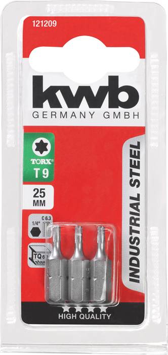 kwb 121209 TX-bit Aandrijving: 1/4 (6,3 mm) Uitvoering: TX TX 9 25 mm – Foto 3 van 3