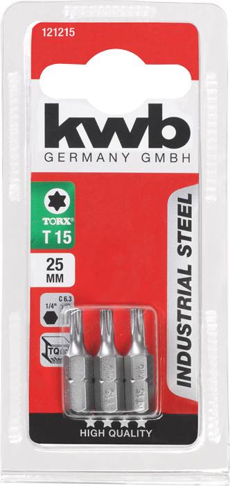 kwb 121215 TX-bit Aandrijving: 1/4 (6,3 mm) Uitvoering: TX TX 15 25 mm – Foto 3 van 3