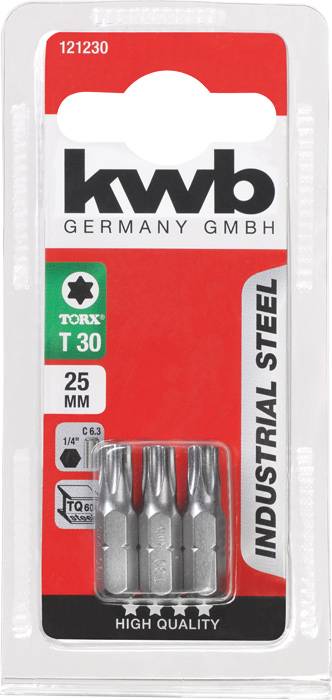 kwb 121230 TX-bit Aandrijving: 1/4 (6,3 mm) Uitvoering: TX TX 30 25 mm – Foto 3 van 3
