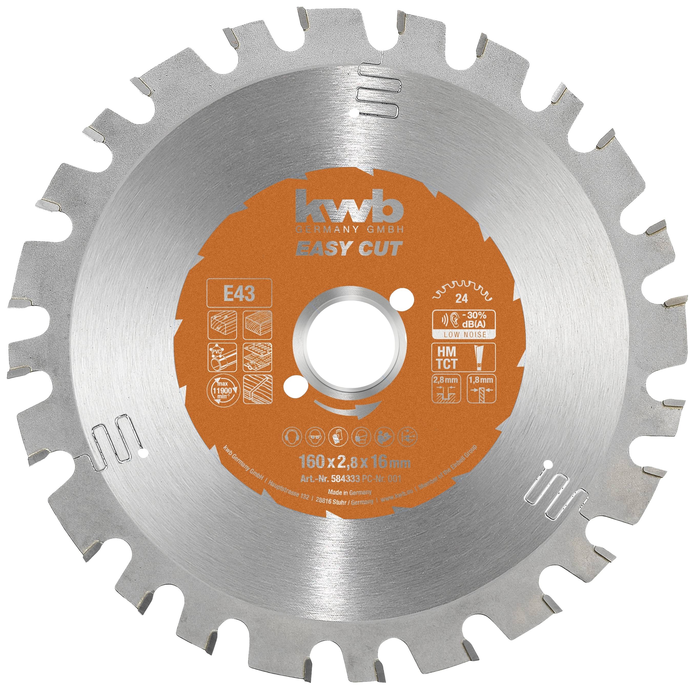kwb 584333 Cirkelzaagblad 160 x 16 mm 1 stuk(s)