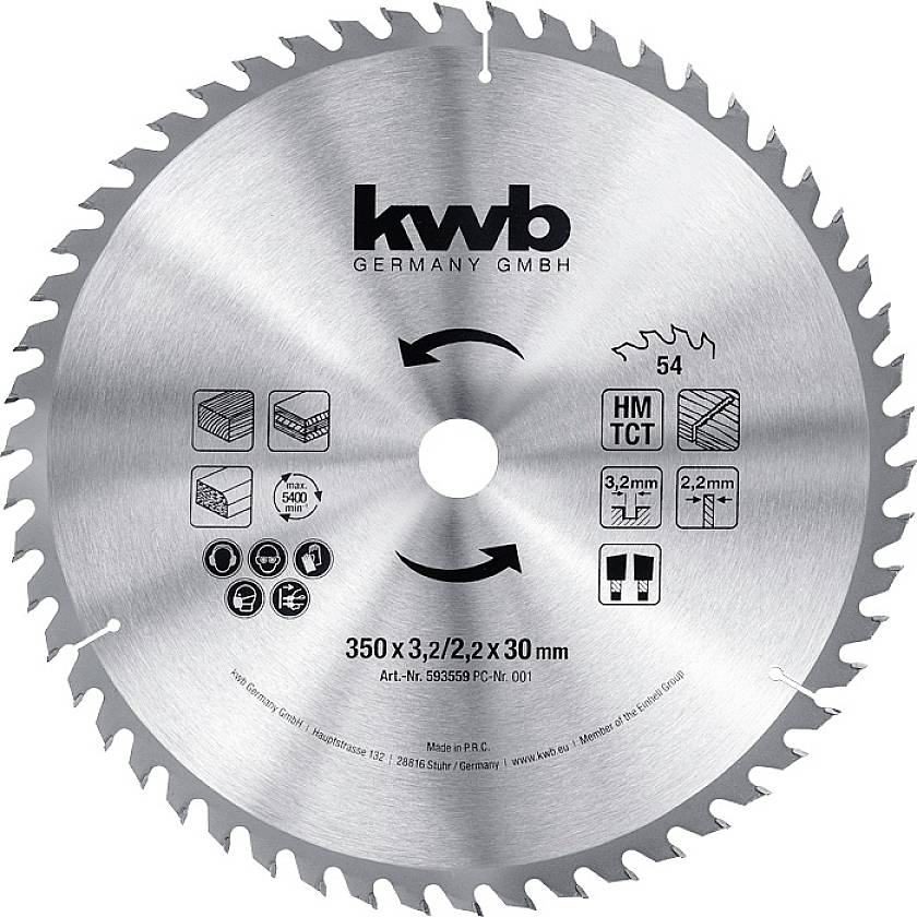 kwb 593559 Cirkelzaagblad 350 x 30 mm 1 stuk(s)