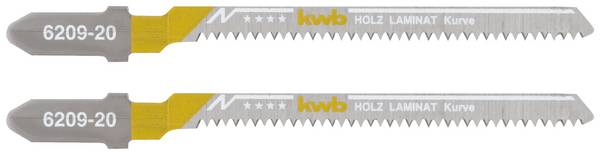 kwb 620920 Decoupeerzaagbladen, LAMINAAT, houtbewerking, bi-metaal, 2x bocht 2 stuk(s)