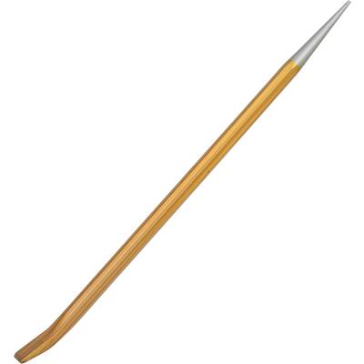 Een gele potlood met een gebogen punt ligt diagonaal van linksonder naar rechtsboven. De achtergrond is wit.