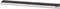 Een rechte zwarte gum in de vorm van een liniaal, geschikt voor precies wissen op papier.