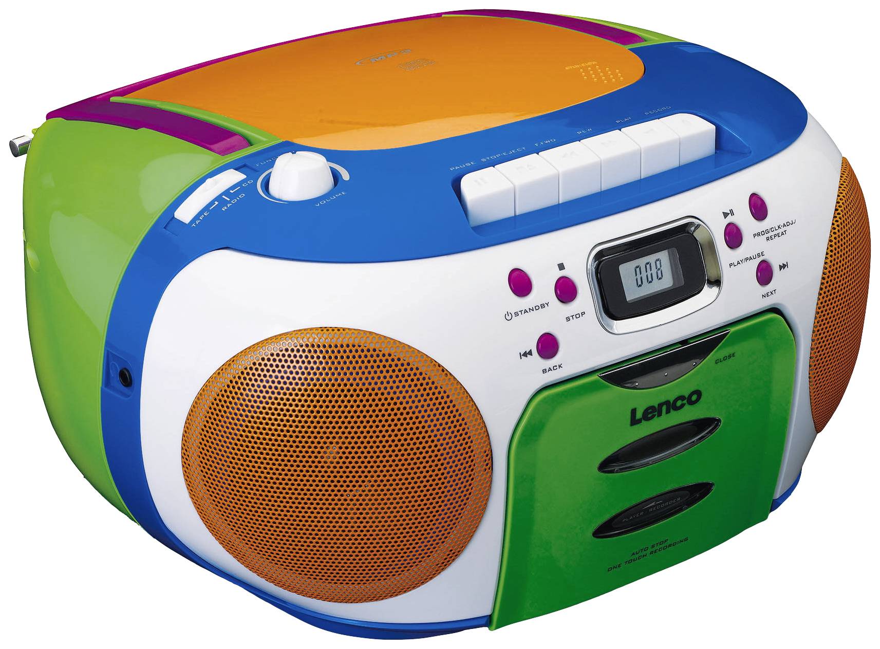 LENCO SCD-971 - Draagbare FM radio CD/Cassette speler - Kids-1