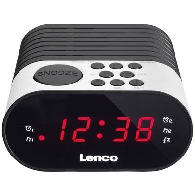 LENCO CR-07 White - FM Wekkerradio met slaaptimer en dubbele alarm functie - Wit-0