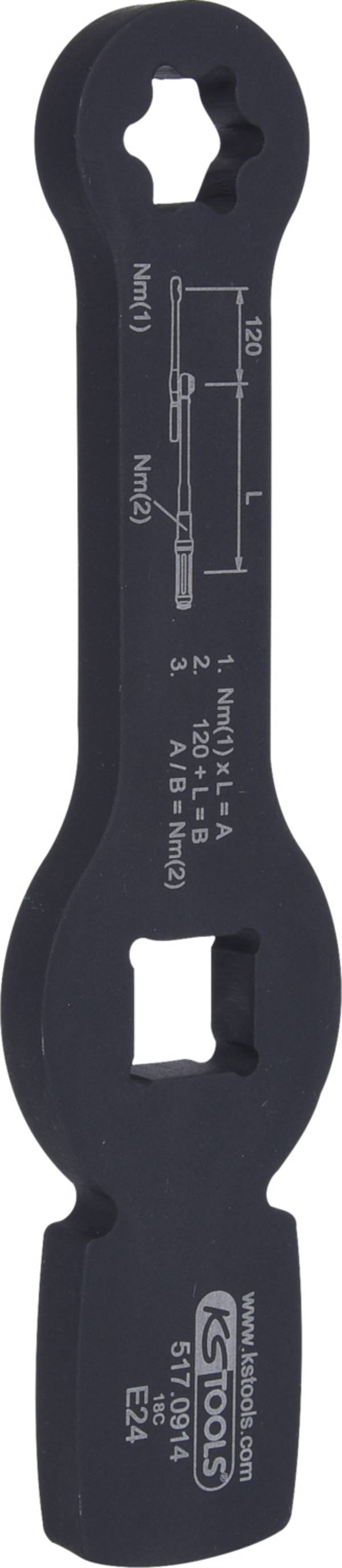 KS Tools 517.0914 3/4" slag-Torx-E-sleutel met 2 slagvlakken, E24
