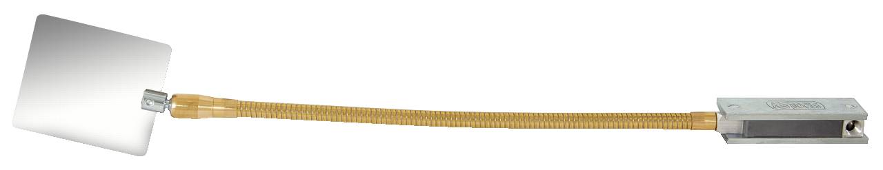 Flexibele spiegel met een lange, buigzame hals, geschikt voor inspectie van moeilijk bereikbare plaatsen in machines of voertuigen.