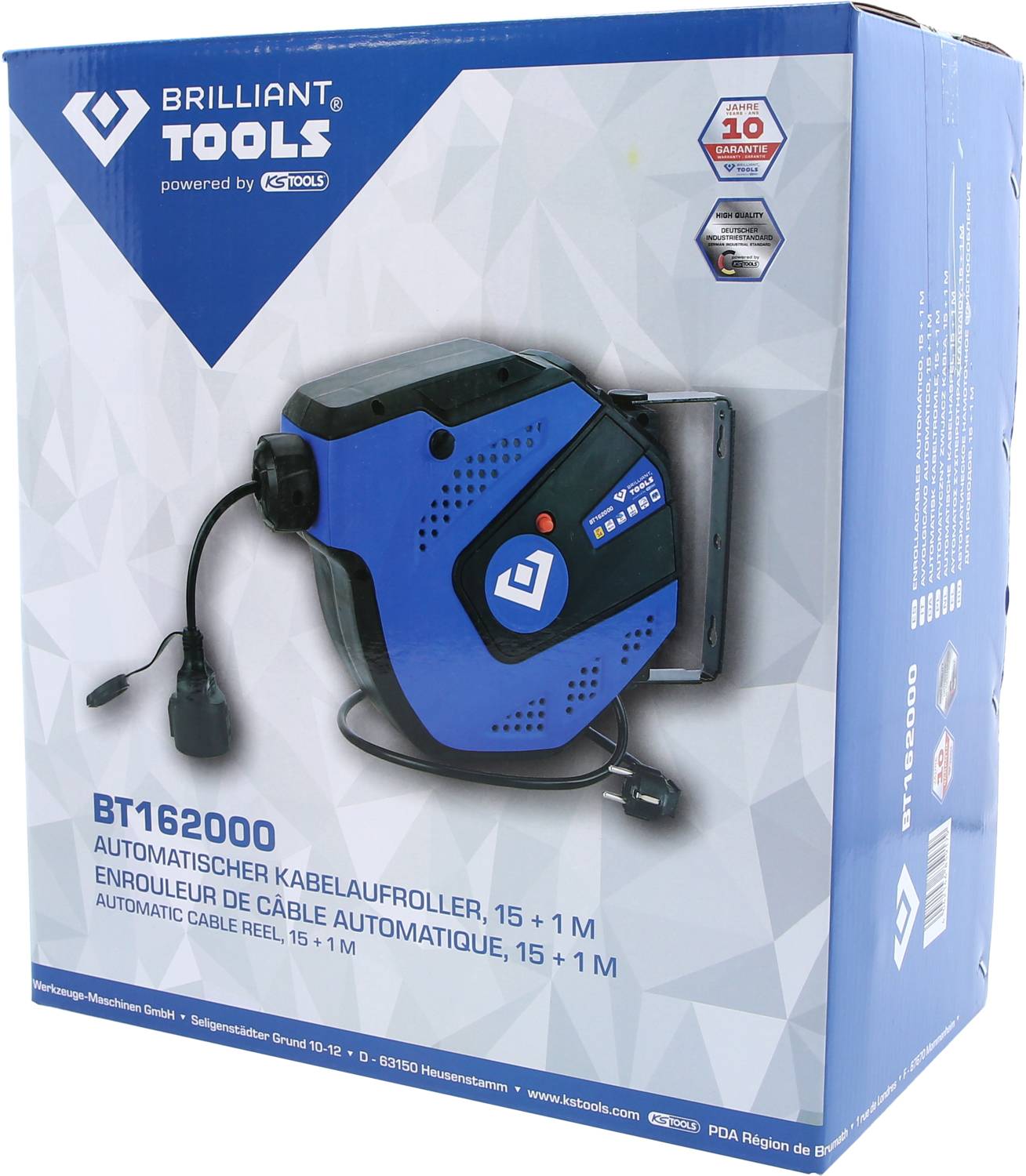 Brilliant Tools BT162000 Kabelhaspel voor aan de muur 15 m-2