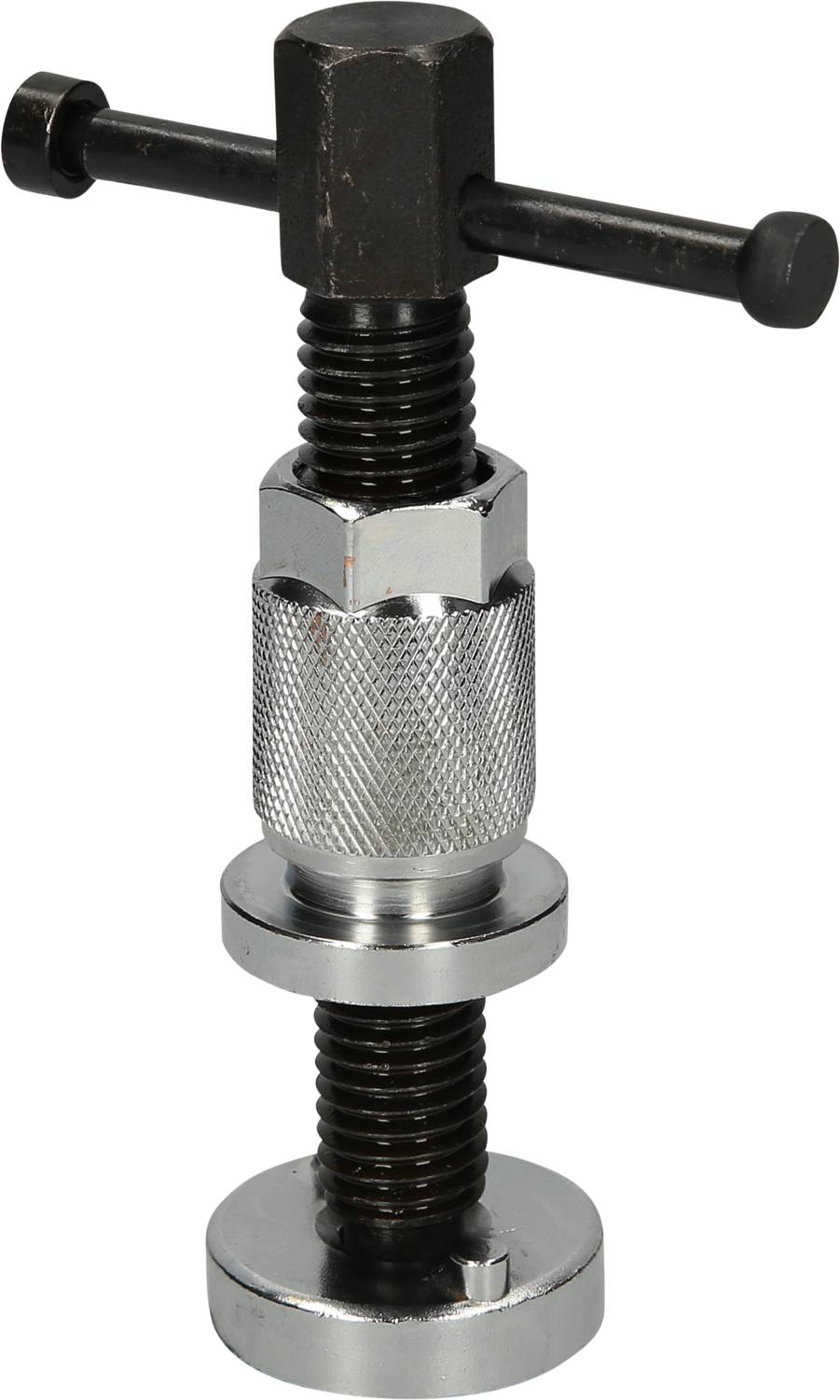 'Trekgereedschap met T-greep en metalen behuizing, gebruikt voor het verwijderen van onderdelen door gecontroleerd uittrekken.'