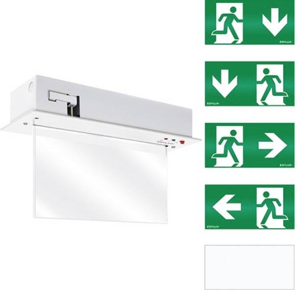 ESYLUX EN10031656 Vluchtwegverlichting  Plafondinbouwmontage, Wandinbouwmontage Naar boven, Links, Rechts, Naar beneden