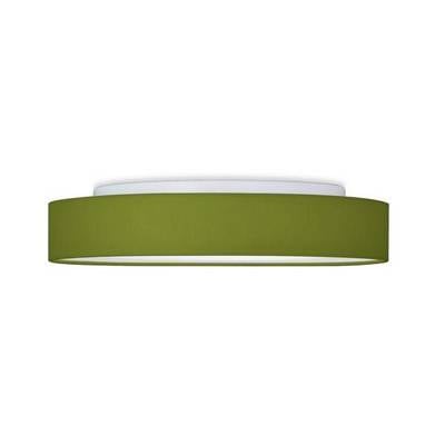Groene plafondlamp met een eenvoudig, rond ontwerp. Past bij moderne interieurstijlen en zorgt voor gelijkmatige verlichting.