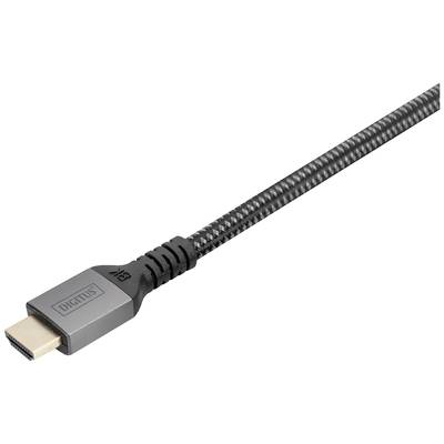 Digitus HDMI Aansluitkabel HDMI-A stekker 1 m Zwart DB-330200-010-S Aluminium-stekker, Audio Return Channel (ARC), Afges
