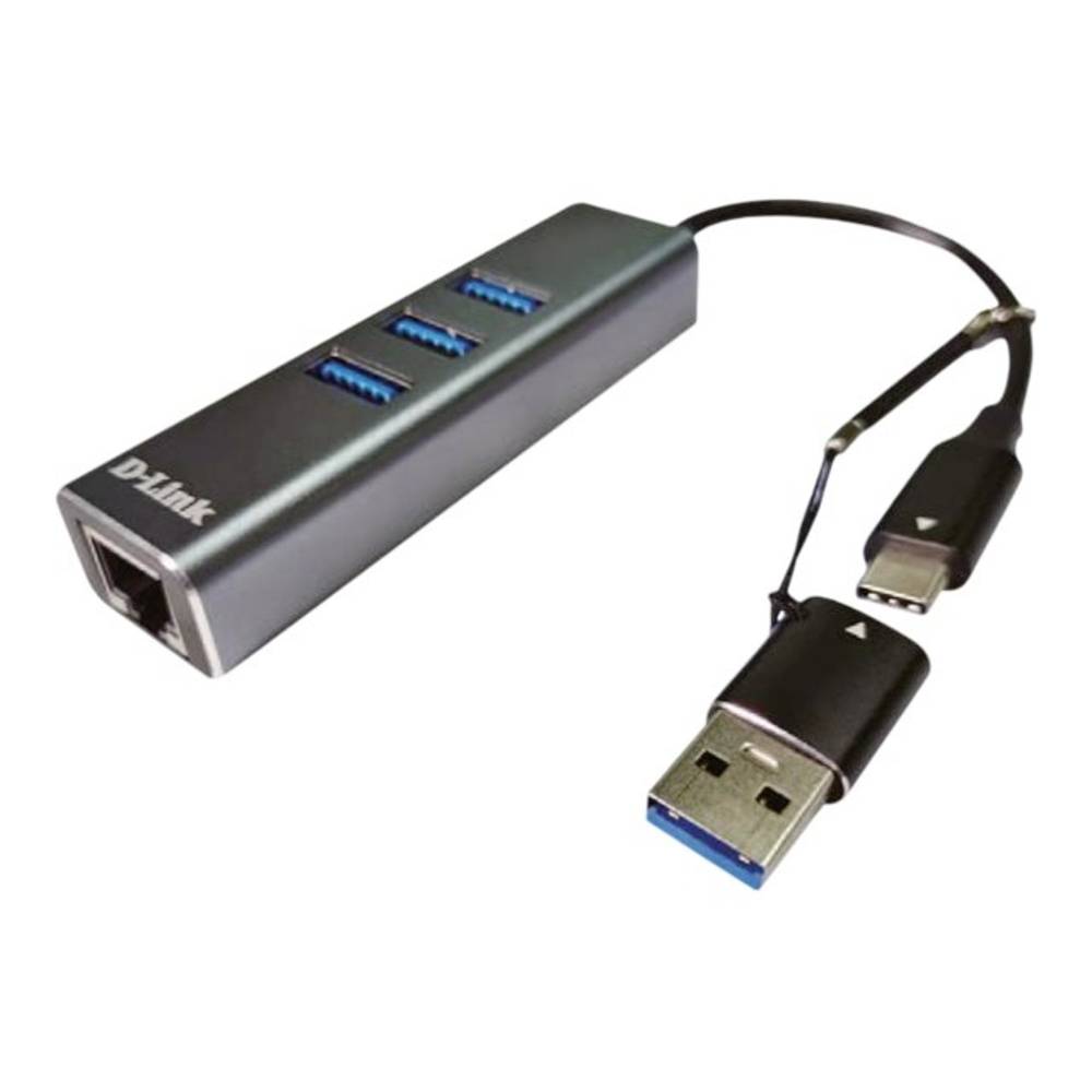 D-Link DUB-2332 USB-combi-hub 4 poorten Antraciet