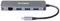 Een USB-C-hub van D-Link met Ethernet-poort, drie USB-3.0-poorten en een vast aangesloten USB-C-kabel. Ideaal voor het uitbreiden van aansluitingen op laptops.
