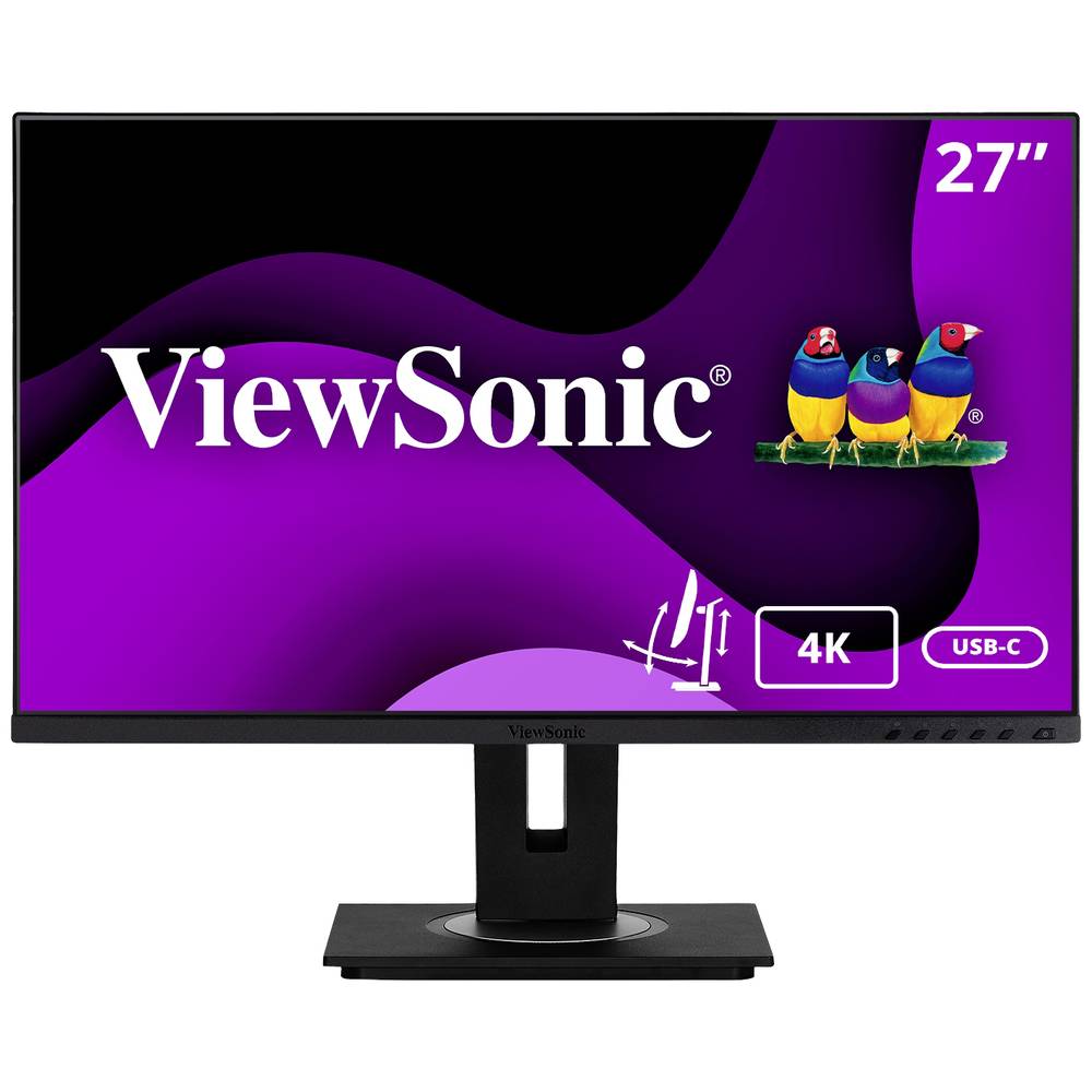 Viewsonic VG2756-4K LED-monitor Energielabel F (A - G) 68.6 cm (27 inch) 3840 x 2560 Pixel 16:9 5 ms HDMI, DisplayPort, USB-C, USB-A, RJ45 IPS LED