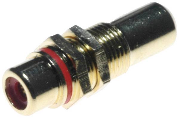 Lyndahl RCA Audio Adapter [1x Cinch-koppeling - 1x Cinch-koppeling]  Goud, Rood