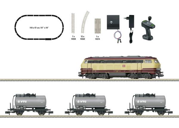 MiniTrix T11160 Digitale startset goederentrein met locomotief BR 217