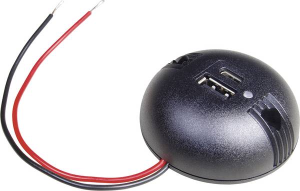 ProCar Ronde opbouw-Power USB-C/A dubbele stekkerdoos Stroombelasting (max.): 5 A 12 V, 24 V