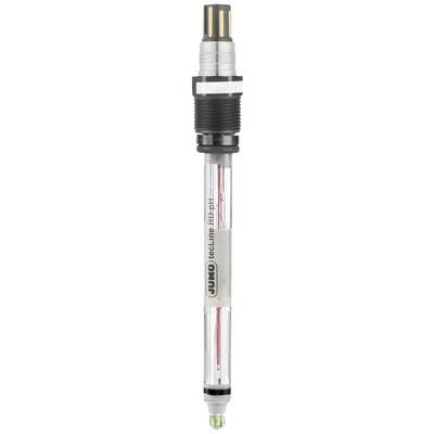 Industriële pH-sensor met lange staaf, beschermkap en aansluitdraad, geschikt voor nauwkeurige metingen in veeleisende omgevingen.