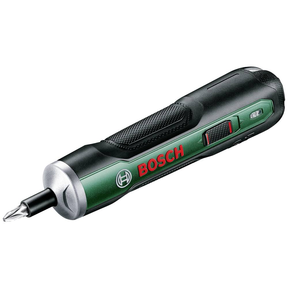 Bosch accuschroevendraaier PushDrive - Incl. micro USB oplaadkabel, 3,6 V Li-Ion geïntegreerde accu (1,5 Ah) en 10-delige bit set