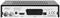 Achterkant van een DVB-C-ontvanger met aansluitingen: Antenne, Loop Out, Coaxiaal, HDMI, SCART, Voedingsaansluiting en netwerkinformatie.