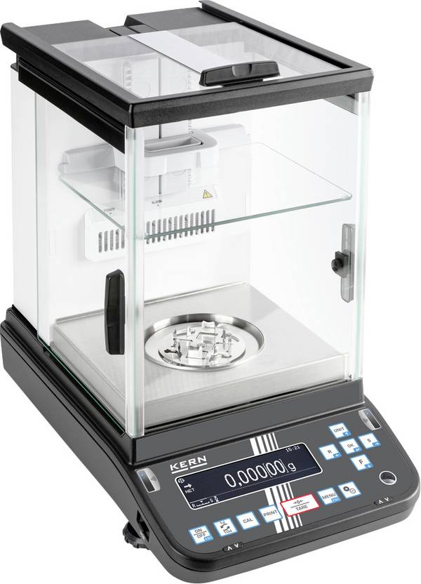 Kern ABP 200-5DAM Analyse weegschaal  Weegbereik (max.) 220 g Resolutie 0.00001 g, 0.0001 g werkt op stekkernetvoeding Zwart, Zilver
