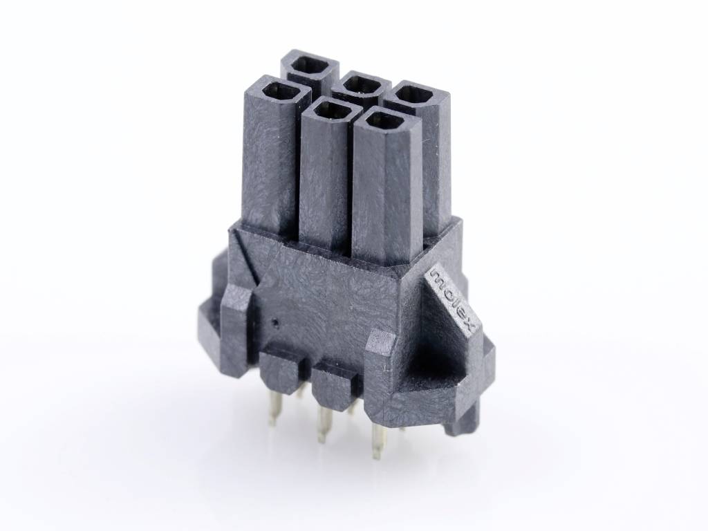 Molex 447690602 Male header, inbouw (standaard) Totaal aantal polen: 6 Inhoud: 1 stuk(s) Tray
