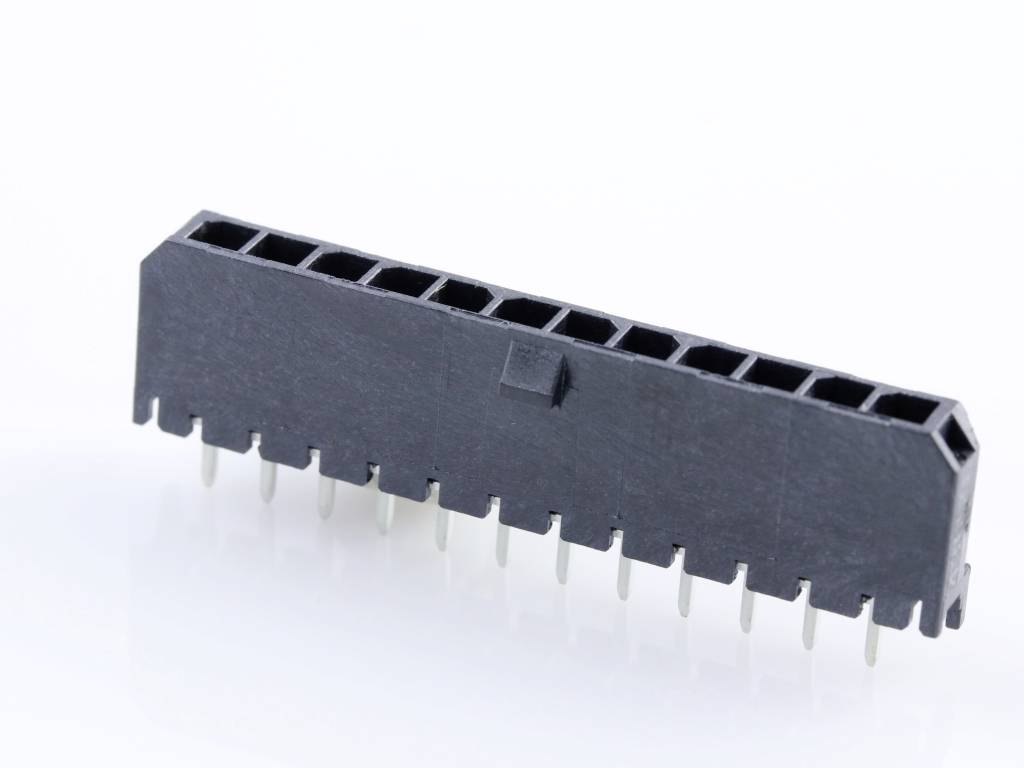 Molex 436501227 Male header, inbouw (standaard) Totaal aantal polen: 12 Rastermaat: 3.00 mm Inhoud: 1 stuk(s) Tray