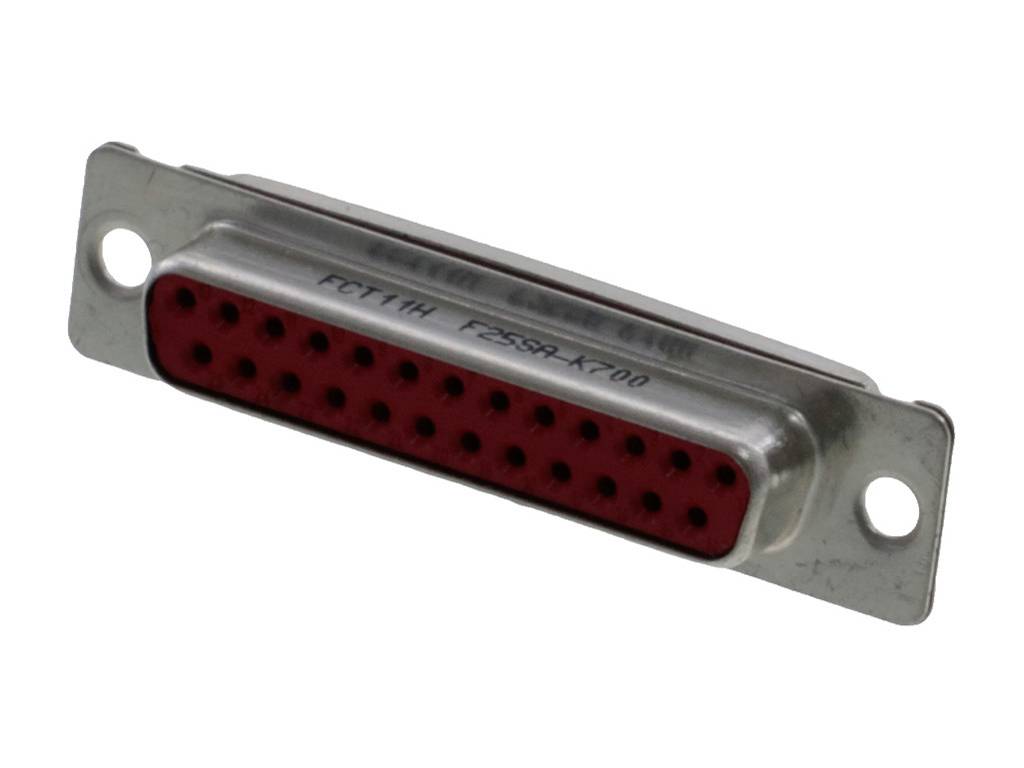 'D-Sub-connector met metalen behuizing en meerdere contactpinnen. Deze stekker wordt vaak gebruikt in computer- en elektronische apparaten.'