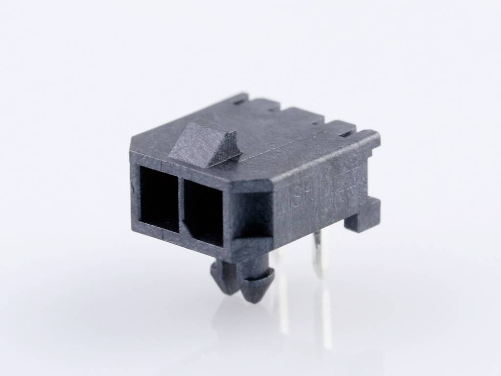 Molex 436500202 Male header, inbouw (standaard) Totaal aantal polen: 2 Rastermaat: 3.00 mm Inhoud: 1 stuk(s) Tray