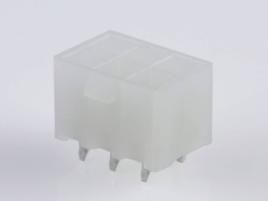 Molex 460150606 Male header, inbouw (standaard) Totaal aantal polen: 6 Inhoud: 1 stuk(s) Tray