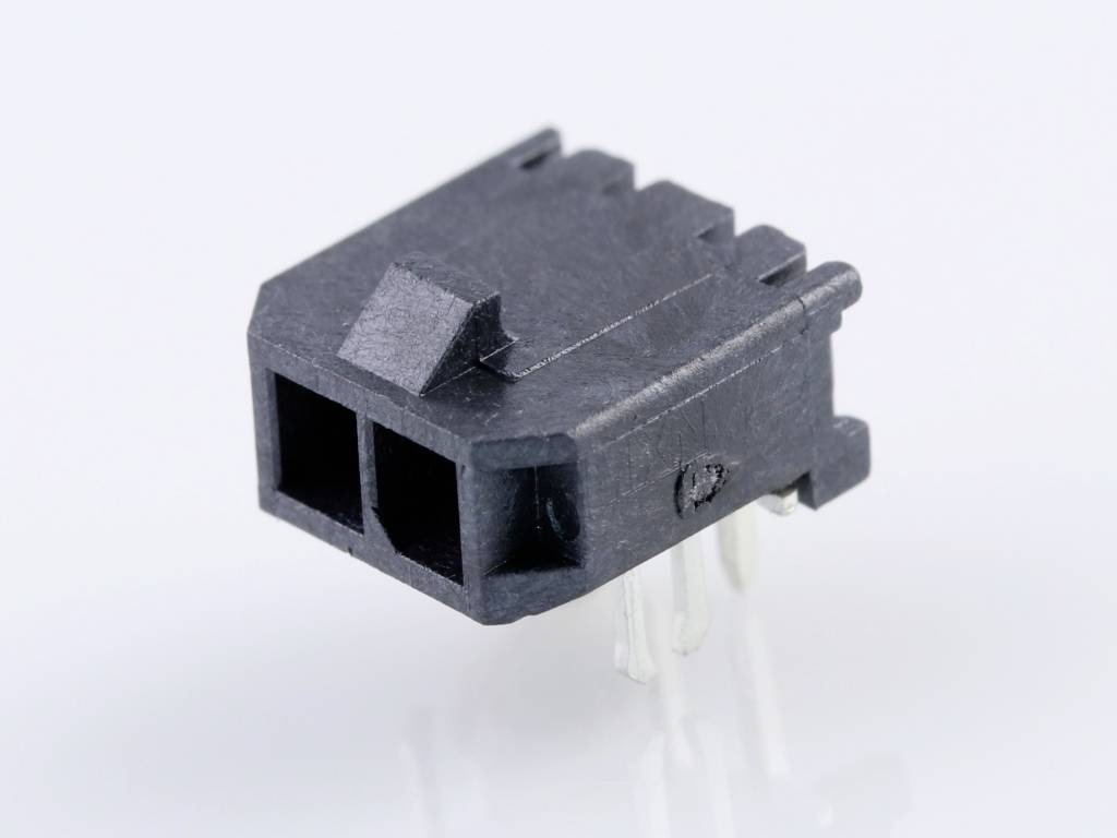 Molex 436500203 Male header, inbouw (standaard) Totaal aantal polen: 2 Rastermaat: 3.00 mm Inhoud: 1 stuk(s) Tray