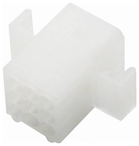 Een grijze D-sub-connector met meerdere ronde pinnen gerangschikt in twee rijen, gemonteerd op een metalen plaat met schroefgaten.