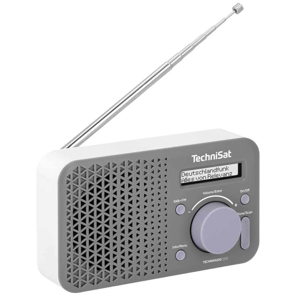 TechniSat TechniRadio 200 Transistorradio DAB+, VHF (FM) Grijs, Wit