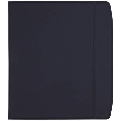 Donkere iPad-hoes in gesloten toestand met een strak design. Geen specifieke markeringen of details zichtbaar.